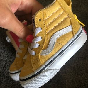 High top old skool vans in mustard yellow